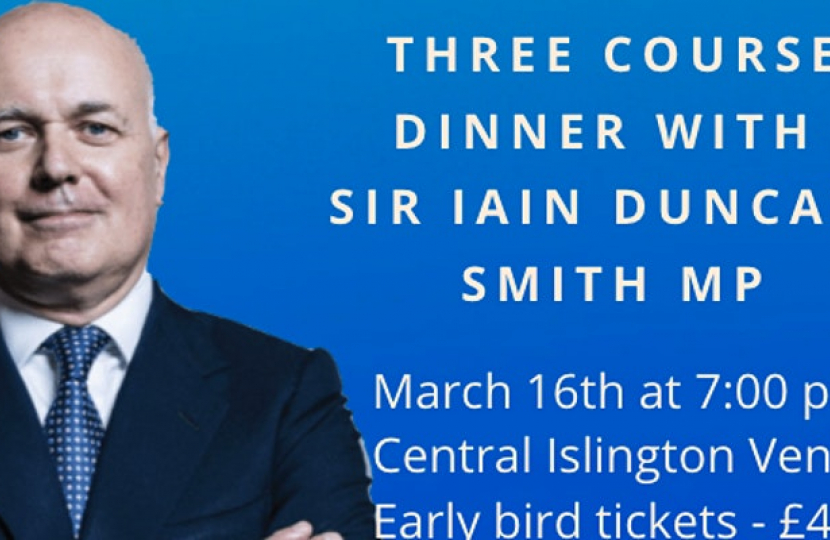 Sir Iain Duncan Smith Dinner 16/03/2022